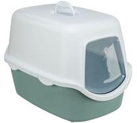 Toilette per gatti Vico, con cappuccio 40 × 40 × 56 cm salvia/bianco