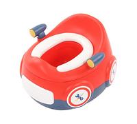 Toilette per Vasino, Vasino per Bambini Cuscino in PU con Schienale Curvo Durevole per Bambini per la Casa (Rosso & blu)