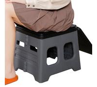 Toilette portatile da campeggio, WC da viaggio leggero, 26,5 x 37 cm, sedile auto pieghevole compatto, costruzione autentica del camion, design facile da pulire per adulti e bambini