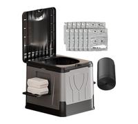 Toilette Portatile per Adulti da Campeggio, Gabinetto Portatile da Viaggio Pieghevole, Gabinetto Pieghevole E Leggero per Escursionismo Casa Viaggio Auto Campeggio Spiaggia Esterno