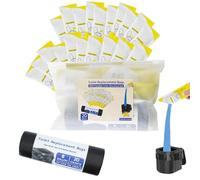Toilette Portatile - Raccoglitore WC da Campeggio - 20 Pezzi di Gel Rifiuti Liquidi | Deodorante Pipì Coagulante Che Elimina Gli Odori Battute pescá, Sopravvivenza, Caccia, Viaggi All'aperto