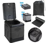 Toilette portatile secchio per wc portatile per auto capacità di trasporto pattumiera riutilizzabile scatola portaoggetti pieghevole a prova di odore toilette di emergenza