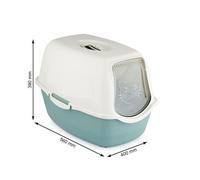 Toilette - Verde acqua e bianco (PP riciclato) - 56 x 40 x 39 cm