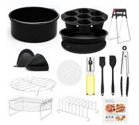 TOIMALDO Accessori Friggitrice ad Aria - Set di 15 Accessori Friggitrice ad Aria per Philips 8,3L COSORI 6,4L etc friggitrici ad Aria (24cm)