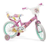 Toimsa Bicicletta Unicornio 16" con cestino e seggiolino Rosa