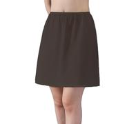 Toionmm Sottogonna corta da donna, morbida, corta, in silky touch, antistatica, sottogonna invisibile, taglie S-XXL, Nero , 60-80