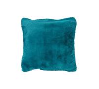 Toison d’or Cuscino Mellow in poliestere finta pelliccia, 45 x 45 cm, blu pavone