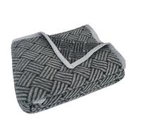 Toison d'Or Ananké - Coperta Lambswool/Jacquard in Acciaio, 210 x 260 cm