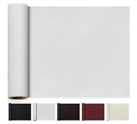 TOJUNE Pelle Adesiva per Riparazioni 40 x 200 cm, Ecopelle Autoadesive Kit per Divani, Mobili da Divano, Armadietti da Cucina, Sedili Auto (Bianco)