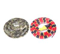 Tokaneit 2 Pezzi Serpente di Gomma Elastico, Serpente Giocattolo di Gomma, Serpenti Finti Realistici, Gomma Snakes, Serpente Finto per Spaventare Gli Uccelli, Scherzi, Festa di Halloween
