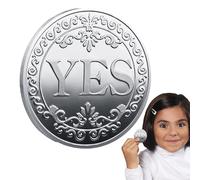 Token decisore - Sì No, Disco Metallico commemorativo | Collector's Choice, Portable Fortune Tell Aid, Keepsake Decision per Amici e Famiglia