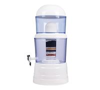Tokenhigh Distributore di depuratore d'acqua, caraffa filtrante per acqua da 14 litri, bollitore per filtri dell'acqua da banco con rubinetto, dispenser di filtro purificante in plastica al carbonio