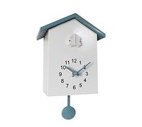 Tokenhigh Orologio da parete a cucù con voce di uccello, moderno orologio a pendolo con pendolo, orologio da parete decorativo a cucù con funzione di riposo notturno, per casa, soggiorno (grigio)