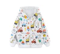 Tokeya Felpe con Cappuccio Ragazzo Zip Bambino Cotone Giacca Cappuccio a Manica Lunga Moda Carino Casual Hoodie con Cerniera e Tasche Vestiti Felpa per Ragazzi età 3-8 Anni
