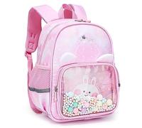 Tokeya Zaino per Bambini Zainetto Piccolo Asilo Scuola Zainetti Ragazza Carino Elementare Borsa Mini Animali Scuola Zaino per Bambino Impermeabile Leggero Zaino 2-6 Anni Bambina, Rosa Coniglio