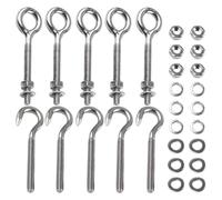 TOKIDNY 10 Set Ganci a Occhiello in Acciaio Inossidabile Vite per Soffitto, Ganci Resistenti e Multiuso per Interni, per Piante e Campane a Vento