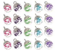 TOKIDNY 100 pezzi Pendenti in Vetro Decorativi per Creazioni Fai da Te Ciondoli Sfera Delicati per Orecchini Collane Portachiavi Blu Lago Rosa Verde