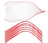 TOKIDNY 100 Sacchetti Rete Riutilizzabili in Nylon Rosso 35cm per Conservazione di Frutta Verdura e Frutti di Mare Resistenti allo Strappo Borsa Portatile Alternativa a Sacchetti