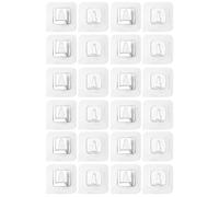 TOKIDNY 12 Set Ganci Adesivi da Parete Impermeabili in Acrilico Resistenza All’invecchiamento, Forma Semplice ed Elegante per Cucina e Bagno senza Tracce