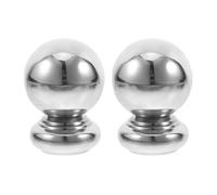 TOKIDNY 2 Pezzi Post Cap Sfera in Acciaio Inox, Cappuccio per Palo e Tappi per Recinzioni, Argento, Rotondo, per Pali di Recinzione e Corrimano, per Case e Spazi Commerciali, Facile