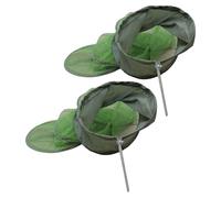 TOKIDNY 2 Pezzi Rete da Pesca Pieghevole e Resistente Bordo Rivestito in Poliestere Verde Forca in Acciaio Inox per Supporto Stabile, per Uscite di Pesca Ricreative in Acque Interne