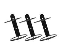 TOKIDNY 3 pezzi Portabottiglie da Parete Singolo in Ferro Resistente per Vino Supporto Bottiglia da Muro per Cucina Bar e Cantinetta Design Moderno e Decorativo Nero