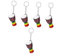 TOKIDNY 5 Pz Portachiavi Djembe Portachiavi a Percussione Djembe Bel Ciondolo a Catena Chiave Portachiavi Per Strumenti Musicali Ciondolo Chiave Dello Strumento Africano Poliestere