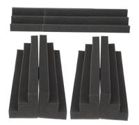 TOKIDNY 6 pezzi Pannelli Acustici Fonoassorbenti Trapezoidali Nero Angolari Resistenti Antiusura per Studio Home Theater e Prove
