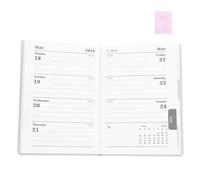 TOKIDNY Agenda Settimanale 2026 A7 Mini Copertina Liscia in PU, Pianificatore Mensile Portatile per Ufficio e Viaggi