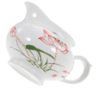 TOKIDNY Barca per Salsa in Ceramica Bianca con Manico Comodo, Salsiera Elegante e Semplice per Servire Sughi e Creme in Cucina