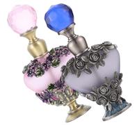 TOKIDNY Bottiglia di Profumo Vintage in Vetro da 5ml, Set da 2 Pezzi Design Unico e Brillante, per Confezionare Profumi come Decorazione da Tavolo
