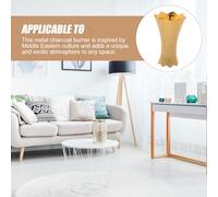 TOKIDNY Bruciatore Incenso Vintage in Lega di Alluminio Resistente Supporto Bakhoor Compatto per Decorazione Desktop Ornamento Esotico Oriente per Casa e Viaggi Colore Colore Casuale