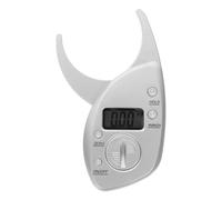 TOKIDNY Calibro per Pliche Cutanee Argento Display Lcd, Misuratore Grasso Corporeo Affidabile e Preciso in Plastico, per Palestra e Uso Fitness