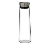 TOKIDNY Caraffa in Vetro Borosilicato Trasparente per Acqua Fredda e Contenitore Antiscivolo con Coperchio in Acciaio Inossidabile Resistente al Calore per Uso Domestico e Feste