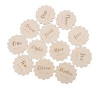 TOKIDNY Carte Milestone per Ragazzo Ragazza 12 Pezzi in Plastico Khaki per Fotografie Mensili e Album Ricordo Crescita Bambina