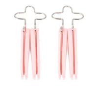 TOKIDNY Clip Modellatore per Naso 2 Pezzi in Silicone Rosa Design Ergonomico per Raddrizzare Ponte Nasale Azione Fisica Esterna