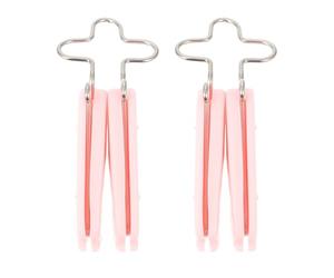 TOKIDNY Clip Modellatore per Naso 2 Pezzi in Silicone Rosa Design Ergonomico per Raddrizzare Ponte Nasale Azione Fisica Esterna