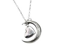 TOKIDNY Collana da Donna Ciondolo a Forma di Cuore e in Lega Argento, Super Lucida senza Piombo, Elegante per Compleanni e San