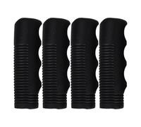 TOKIDNY Coperture Maniglia Sedia a Rotelle 4 Pezzi in Pvc Nero, Manopole Antiscivolo Ergonomiche per Sostituzione Impugnature, Accessori per Ausili Mobilità