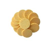 TOKIDNY Dischetti di Cotone Rotondi 40 Pezzi in Spugna di Cellulosa Gialla Delicati e Illuminanti, Accessori Cosmetici per Rimozione del Make-up per Pulizia Viso Quotidiana