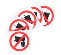 TOKIDNY Etichette Adesive No Food No Drink 5 Pezzi Resistenti Trasparenti per Magazzino e Cucina, Adesivi Facili da Applicare per Superfici Lisce Funzione di Avviso di Sicurezza per