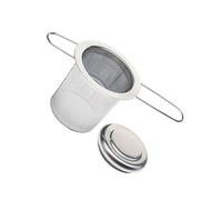 TOKIDNY Filtro Tè Pieghevole in Acciaio Inossidabile con Doppia Maniglia e Coperchio Pratico per Foglie di Tè e Tisane Riutilizzabile e Facile da Pulire Adatto a Ogni Tipo di Bevanda