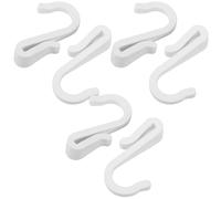 TOKIDNY Ganci a S in Plastica per Utensili da Cucina, Set da 6 Pezzi, Ganci Multiuso per Carrelli e Aste da Parete, Resistenti e Salvaspazio per Bagno, Balcone e Garage