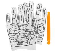 TOKIDNY Guanti Massaggianti Elastici con Punti di Agopuntura e Bastoncino per Riflessologia della Mano, Set per Massaggi Rilassanti a Casa, Hotel e Viaggi, Accessorio Professionale