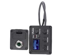 TOKIDNY Pickup Ukulele con Equalizzatore Bande e Accordatore Digitale LCD Amplificatore Integrato per Controllo Volume e Suono Pulito Accessorio per Chitarra Acustica e Ukulele