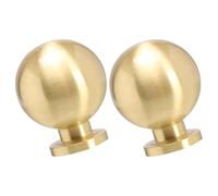 TOKIDNY Pomelli Facili Pezzi Oro Manopole in Mobili e 2 Ottone Rotonde Antiruggine da Installare Credenza Armadio e Cassetti