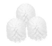 TOKIDNY Ricambi Testine Spazzola WC 3 Pezzi in PVC e ABS, Testine Avvitabili Setole Resistenti, per Pulizia del Bagno, Facili da Riporre e Sostituire