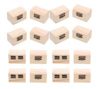 TOKIDNY Scatola di Legno Mini Non Finita con Coperchi a Cerniera e Chiusure a Scatto per Progetti Creativi e Fai da Te, Confezione da 12 Pezzi Riutilizzabili
