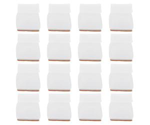 TOKIDNY Set 16 Pezzi Coprisedia in Silicone Bianco per Gambe di Sedie e Sgabelli Design Spesso Antiscivolo per Sedie da Cucina e Scrivania