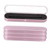 TOKIDNY Set 4 Pezzi Astucci Portapenne in Metallo Rosa Dorato con Cuscinetto, Design Robusto e Capacità Moderata per Scuola e Ufficio